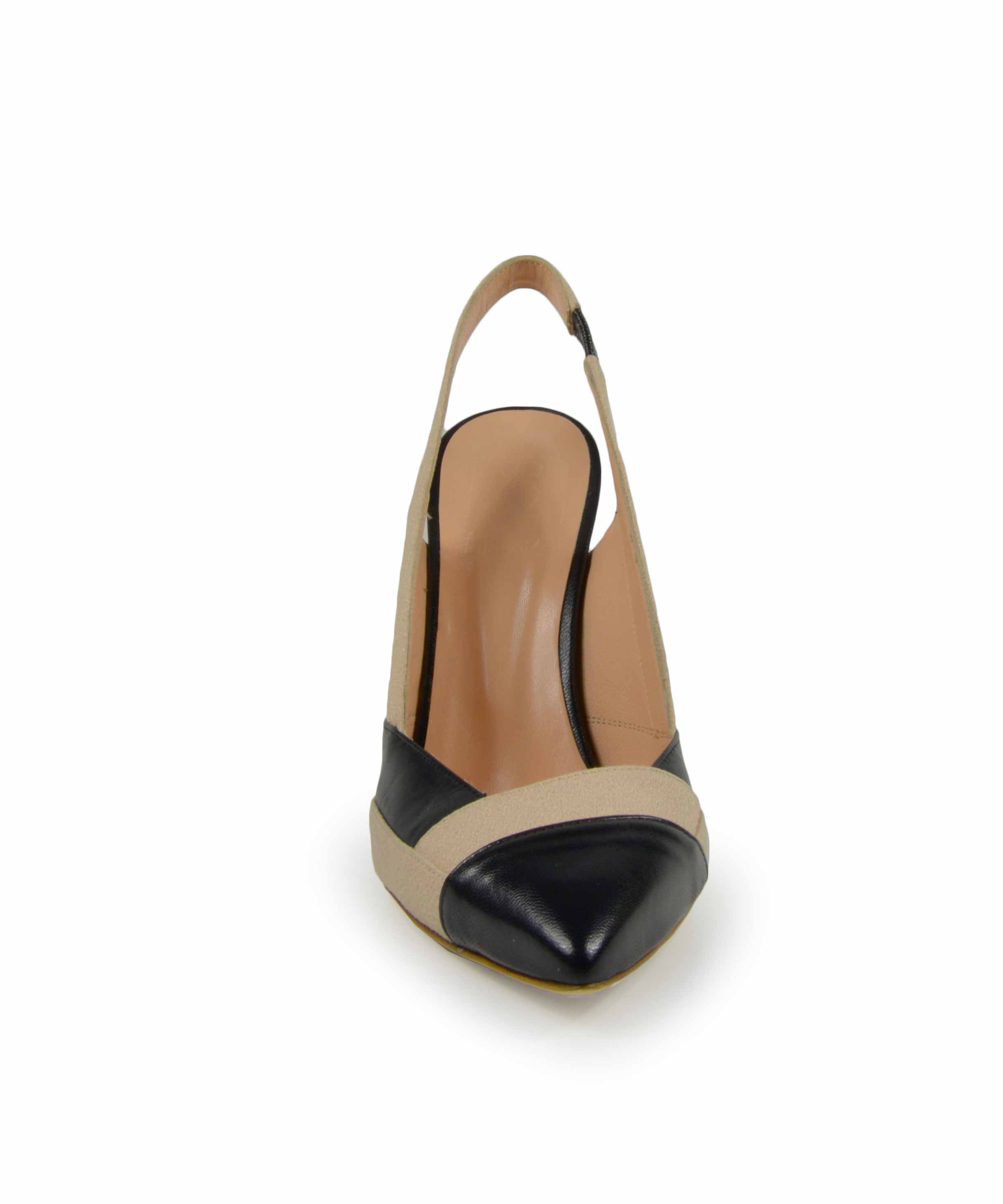 Decolletè sandalo Chanel beigie nero - Le Marrine